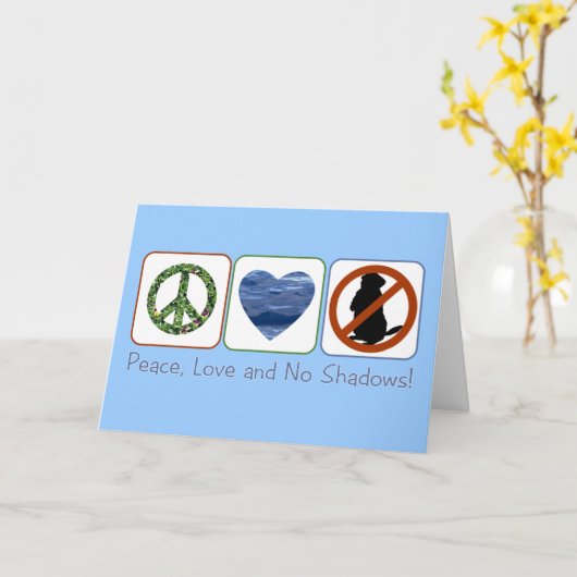 Vrede, Liefde en Geen Schaduwen Kaart (Gele Bloem)
