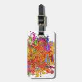 Vrede, liefde en geluk bagagelabel (Voorkant verticaal)