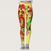Vrede, liefde en geluk. leggings (Voorkant)