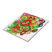 Vrede, liefde en geluk tegeltje (Zijkant)