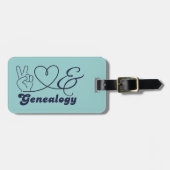 Vrede Liefde en Genealogie Bagagelabel (Voorkant horizontaal)