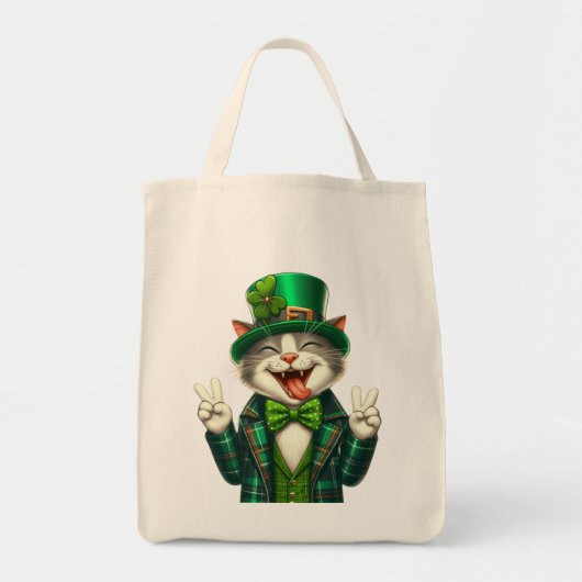 Vrede, liefde en groen bier tote bag (Voorkant)