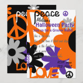 Vrede, liefde en halloween kaart (Voorkant / Achterkant)