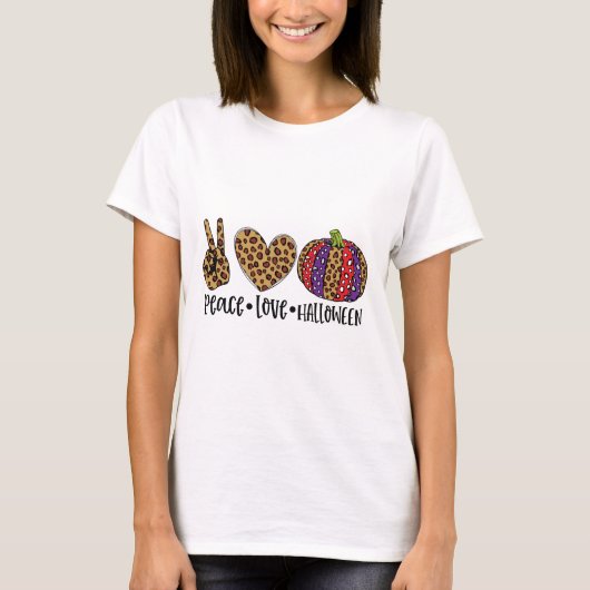 Vrede, Liefde en Halloween T-shirt (Voorkant)