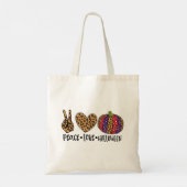 Vrede, Liefde en Halloween Tote Bag (Achterkant)