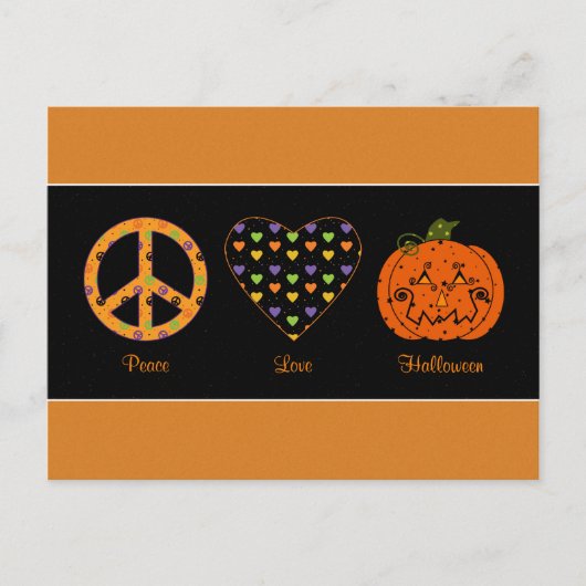 Vrede, Liefde en het Briefkaart van Halloween (Voorkant)