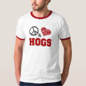 Vrede, liefde en hogs t-shirt (Voorkant)