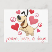 Vrede, liefde en honden briefkaart (Voorkant)