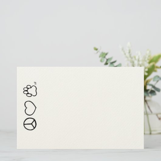 Vrede, liefde en honden briefpapier (Staand voorkant)