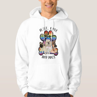 Vrede, liefde en honden hoodie