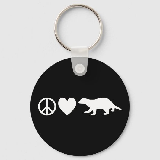 Vrede, liefde en honingbadgers sleutelhanger (Voorkant)