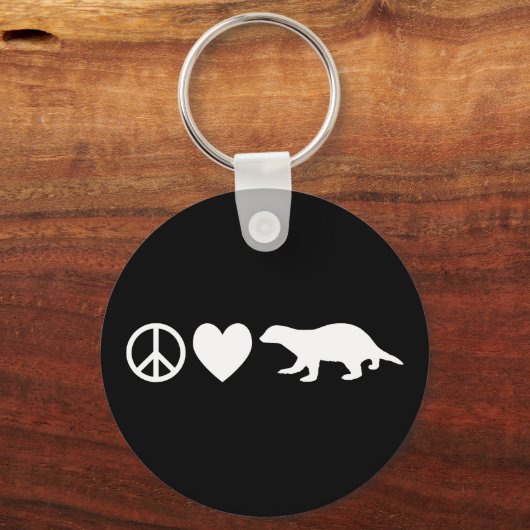 Vrede, liefde en honingbadgers sleutelhanger (Voorkant)