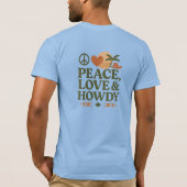 Vrede, liefde en howdy t-shirt (Achterkant)
