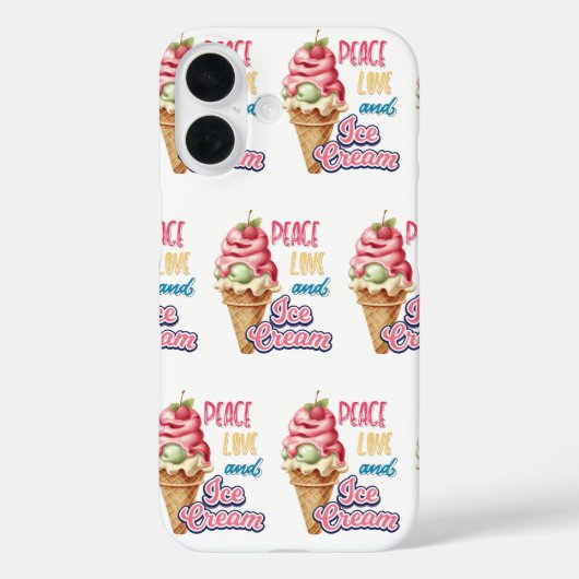 Vrede liefde en ijs Case-Mate iPhone case (Achterkant)