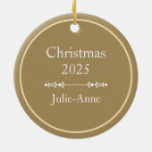 Vrede, Liefde en Inclusie | Persoonlijke Kerstvers Keramisch Ornament (Achterkant)