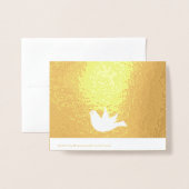 Vrede liefde en Joy dove Kerstmis foto goud Folie Kaarten (Met envelop)