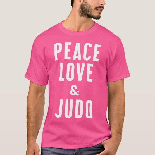 Vrede, liefde en judo t-shirt (Voorkant)