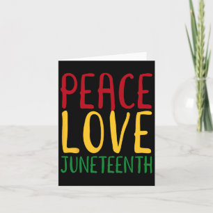 Vrede Liefde En Juneteenth 19 Juni Vrijheidsdag  Kaart