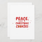 Vrede, liefde en kerstkoekjes feestdagenkaart (Voorkant / Achterkant)