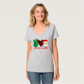 Vrede, Liefde en Kerstman T-shirt (Voorkant volledig)