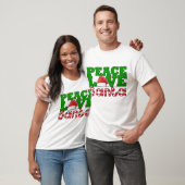 Vrede, liefde en kerstman t-shirt (Unisex)