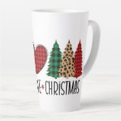 Vrede, Liefde en Kerstmis Latte Mok (Rechterhoek)