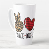 Vrede, Liefde en Kerstmis Latte Mok (Linkerhoek)