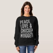 Vrede Liefde En Kip Nuggets Kip  Trui (Voorkant volledig)