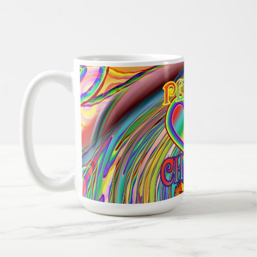 Vrede, liefde en kippen koffiemok (Links)