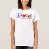 Vrede, liefde en koekjes t-shirt (Voorkant)