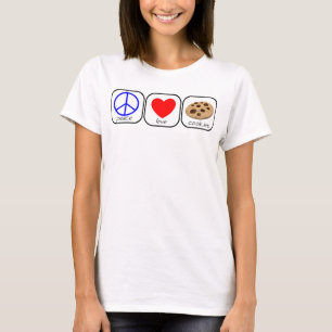 Vrede, liefde en koekjes t-shirt