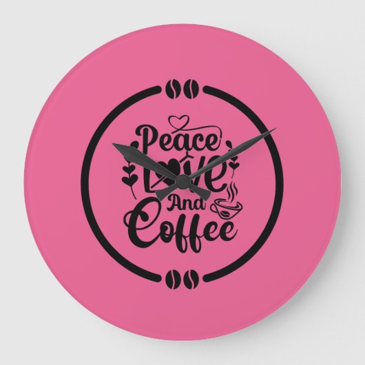 Vrede, liefde en koffie grote klok (Voorkant)