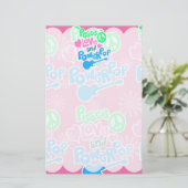 Vrede, liefde en kracht briefpapier (Staand voorkant)