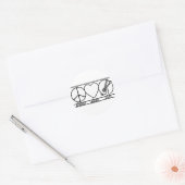 Vrede Liefde en Kunst Ronde Sticker (Envelop)
