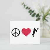 Vrede, liefde en lacrosse briefkaart (Staand voorkant)