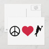 Vrede, liefde en lacrosse briefkaart (Voorkant / Achterkant)