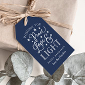 Vrede, liefde en licht | Hanukkah Cadeaulabel