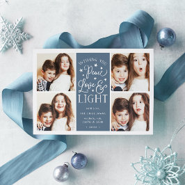 Vrede, liefde en licht | Hanukkah-foto Feestdagenkaart