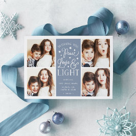 Vrede, liefde en licht | Hanukkah-foto Feestdagenkaart