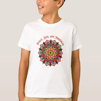 Vrede, Liefde en Mandala's Kleurrijke Mandala T-shirt