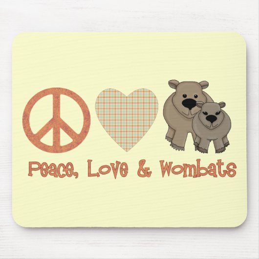 Vrede, liefde en moeras; Wombats Muismat (Voorkant)