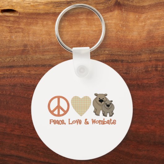 Vrede, liefde en moeras; Wombats Sleutelhanger (Voorkant)