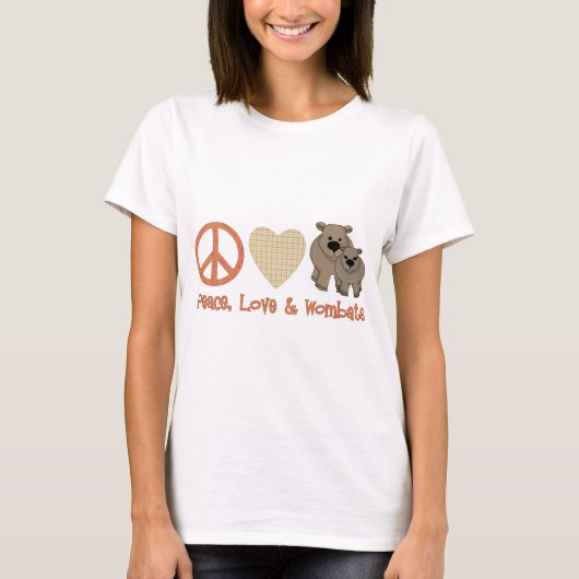 Vrede, liefde en moeras; Wombats T-shirt (Voorkant)