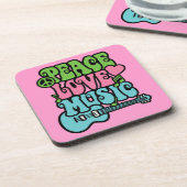 Vrede, liefde en muziek bier onderzetter (Linkerzijde)