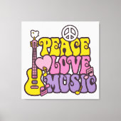 Vrede, Liefde, En Muziek Canvasprint Canvas Afdruk (Voorkant)