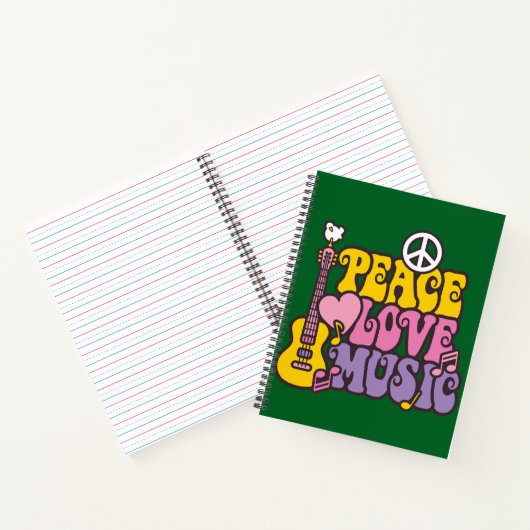 Vrede, Liefde, En Muziek Notitieboek (Binnen)