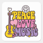 Vrede, Liefde, En Muziek Stickers (Voorkant)