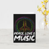 Vrede Liefde En Muziek Vrede  Kaart (Gele Bloem)