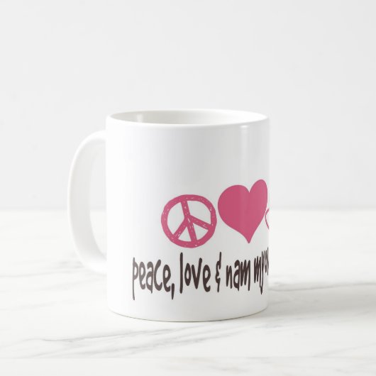 vrede, liefde en naam myoho renge Coffee Mok (Voorkant links)