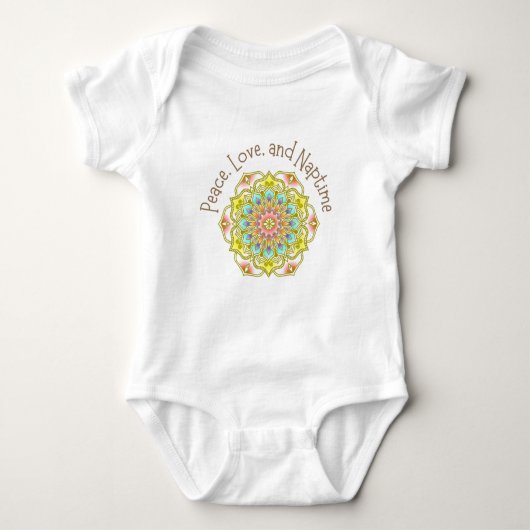 Vrede, Liefde en Naptime Mandala Classic Peuter Romper (Voorkant)